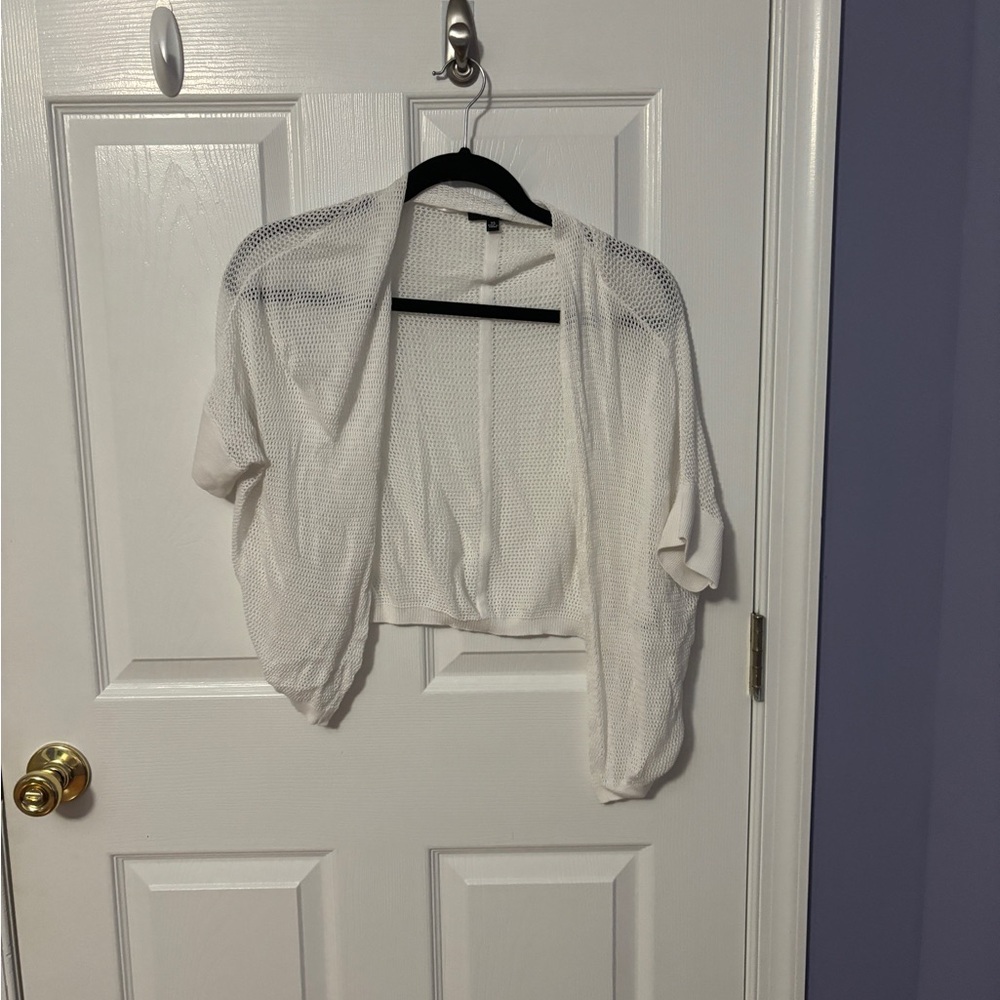 NWOT white knit cardigan top